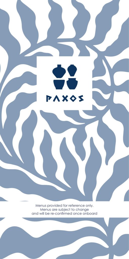 Paxos Menu Page 1
